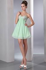 Cheap Pale Green Sequin Fabric High School Sweet 16 Dress