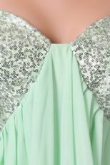 Cheap Pale Green Sequin Fabric High School Sweet 16 Dress