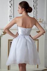 Strapless White Organza Sweet 16 Short Dress Wholesale