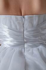Strapless White Organza Sweet 16 Short Dress Wholesale