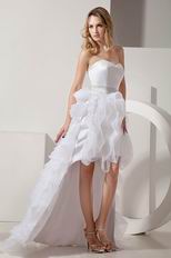 Ruffles Asymmetrical High Low Layers Skirt Sweet 16 Dress