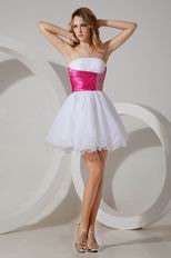 Lovely Strapless Mini White Sweet 16 Dresses Wholesale Price