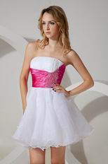 Lovely Strapless Mini White Sweet 16 Dresses Wholesale Price