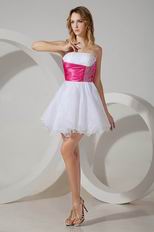 Lovely Strapless Mini White Sweet 16 Dresses Wholesale Price
