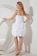 White Taffeta Dresses For Sweet Sixteen With Spaghetti Straps