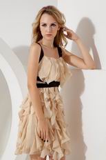 Square Ruffles Skirt Champagne Sweet 16 Dresses Website