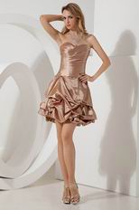 Sweetheart Modern Mini Golden Dres For Sweet 16 Party