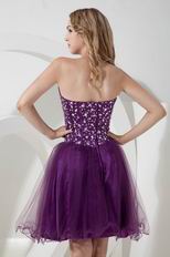 Crystals Grape Sweet Sixteen Dresses With Sweetheart Neck