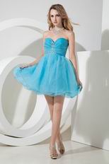 Sexy Sweetheart Crystl Aqua Skirt Dress For Sweet 16 Party