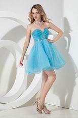 Sexy Sweetheart Crystl Aqua Skirt Dress For Sweet 16 Party