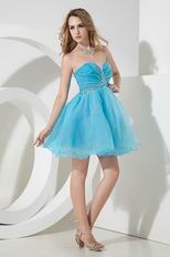Sexy Sweetheart Crystl Aqua Skirt Dress For Sweet 16 Party