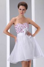Stylish Bowknot Design Mini Sweet 16 Dress With Ruby