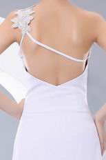 Affordable One Shoulder Backless White Sweet Sixteen Dress