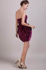 Column Burgundy Mini-length Sweet 16 Prom Dresses