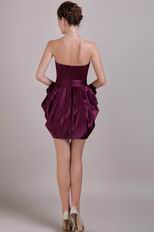 Column Burgundy Mini-length Sweet 16 Prom Dresses