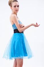 Azure Blue Net Sweet 16 Dress For Beautiful Girls