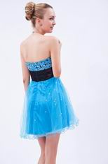 Azure Blue Net Sweet 16 Dress For Beautiful Girls