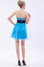 Azure Blue Net Sweet 16 Dress For Beautiful Girls