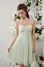 Discount Apple Green Strapless Knee-length Chiffon Sweet 16 Dress