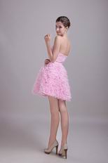 Pink Layers Lace Skirt Sweet 16 Dress With Rhinestone Crystals