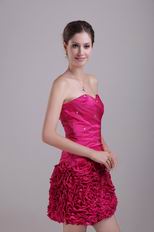 Fuchsia Sweetheart Mini Length Girls Sweet 16 Dresses