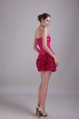 Fuchsia Sweetheart Mini Length Girls Sweet 16 Dresses