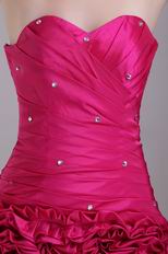 Fuchsia Sweetheart Mini Length Girls Sweet 16 Dresses