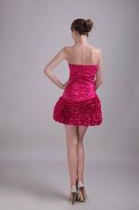 Fuchsia Sweetheart Mini Length Girls Sweet 16 Dresses