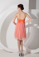 Orange Sweetheart Short Sweet Sixteen Dress Gown