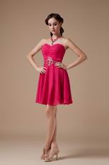 Sweetheart Deep Rose Pink Sweet 16 Prom Party Dresses