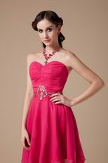 Sweetheart Deep Rose Pink Sweet 16 Prom Party Dresses