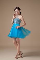 Cheap Azure Blue Girls Sweet Sixteen Dress And Gowns