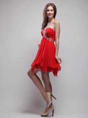 Sweet heart Mini-length Wine Red Sweet 16 Dress For Cheap