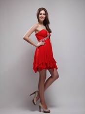 Sweet heart Mini-length Wine Red Sweet 16 Dress For Cheap