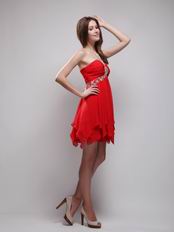 Sweet heart Mini-length Wine Red Sweet 16 Dress For Cheap