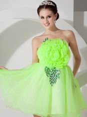 Beautiful Lawn Green Sweet 16 Dress With Sequined Leaf