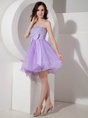 Lilac Girl Sweet Sixteen Dress With Bowknot Design