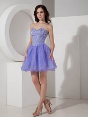 Sexy Lavender Organza Sweet 16 Girls Dress With Diamond