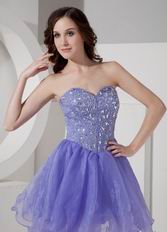 Sexy Lavender Organza Sweet 16 Girls Dress With Diamond