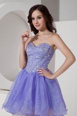 Sexy Lavender Organza Sweet 16 Girls Dress With Diamond