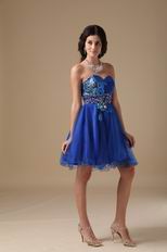 Sweetheart Royal Blue Quality Short Sweet Sixteen Gown