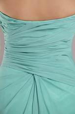 Side Split Shows Leg Style Turquoise Chiffon Cheap Prom Dress