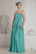 On Sale Sweetheart Turquoise Blue Chiffon Evening Dress