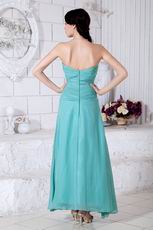 Appliques Empire Long Turquoise Bridesmaid Dresses