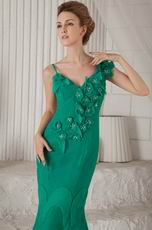 Turquoise Mermaid Ankle-length Mother of the Bride Dress