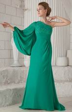 Turquoise Single Long Sleeve Mother of the Bride Dress