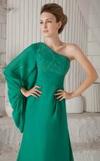 Turquoise Single Long Sleeve Mother of the Bride Dress