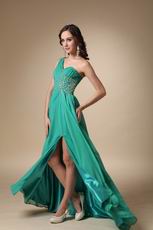 Sexy Split One Shoulder Skirt Buy Turquoise Prom Dresses Shop