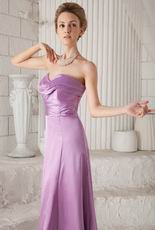 Sweetheart Lilac Bridesmaid Dress With Side Split