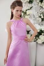 Lilac High-neck Knee-length Short Prom Dress Under 100 US Dollar